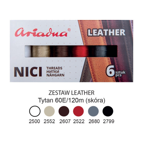 Nici szwalnicze TYTAN - zestaw leather 60E